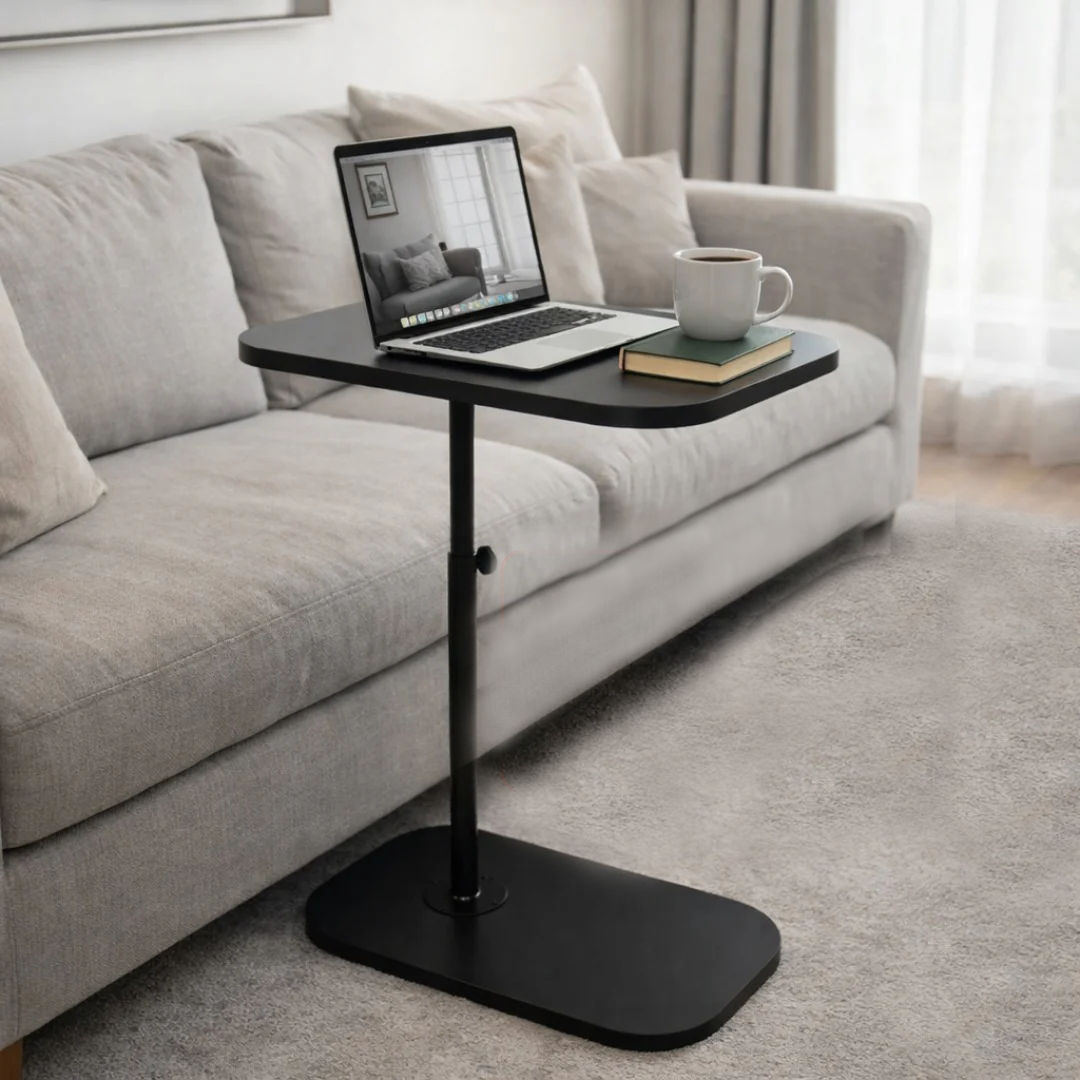 Adjustable C-Shape Side Table