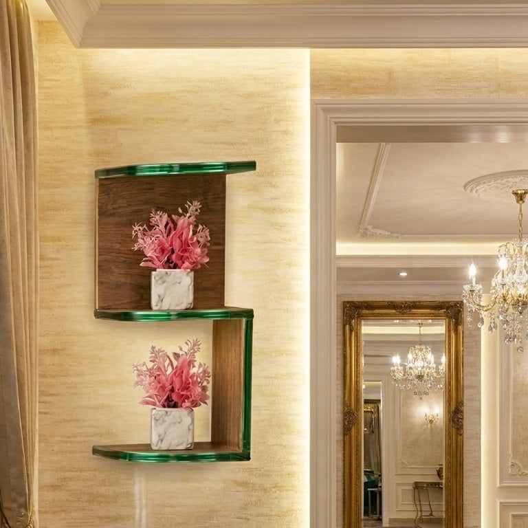 Emerald Edge Wall Shelf