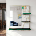 Green Wall Mirror Shelf
