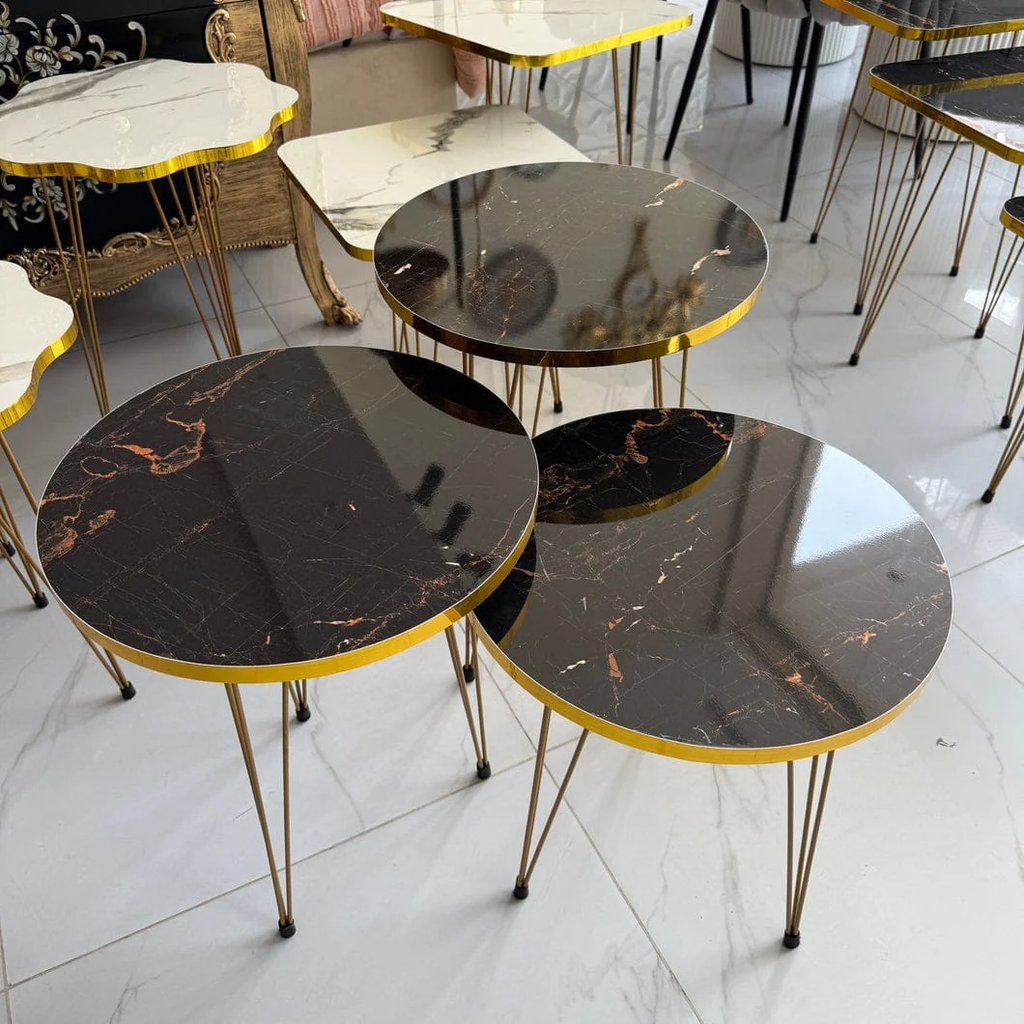 Round Gold & Glory - Nesting Table Set of 3