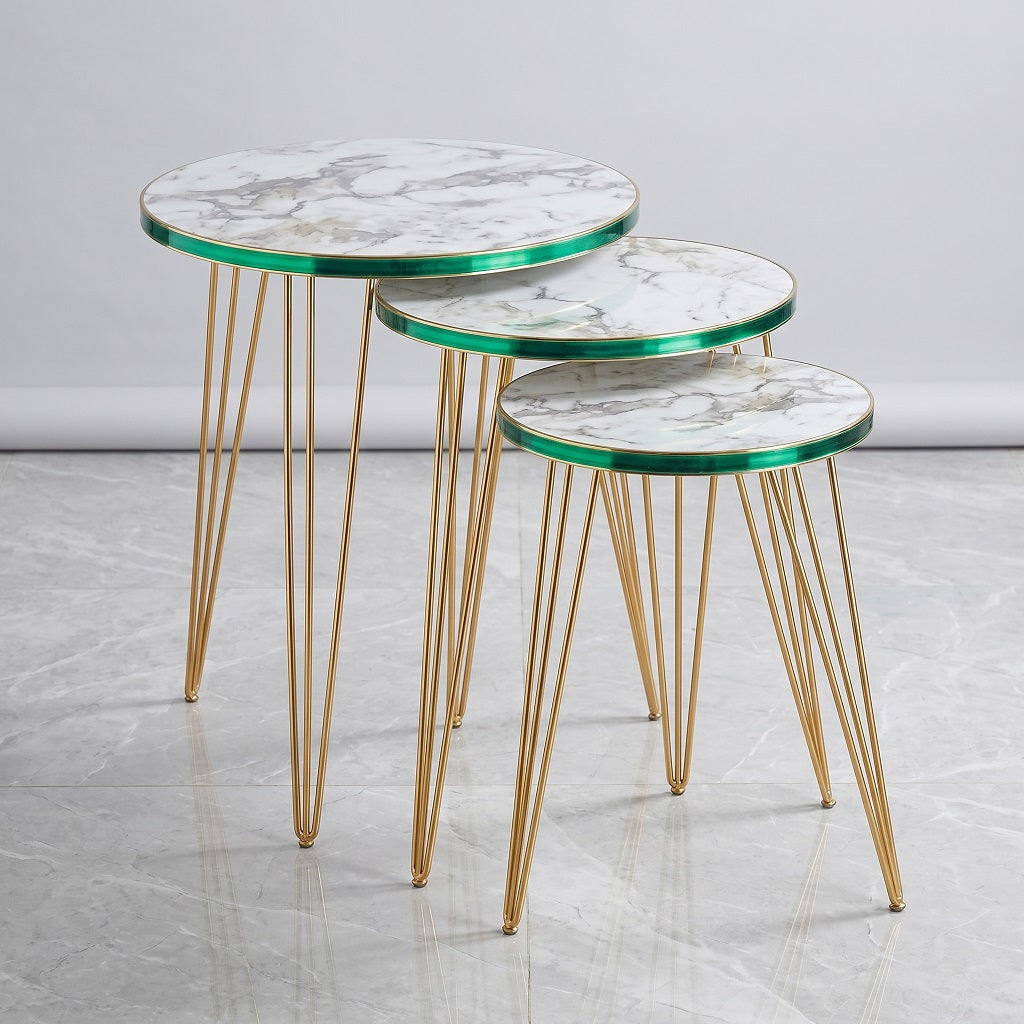 Round Gold & Glory - Nesting Table Set of 3
